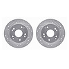7002-59048 Drilled/Slotted Brake Rotors [Silver], 1997-2006 Acura/Honda, Position: Rear - image 1