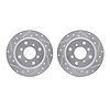 7002-59049 Drilled/Slotted Brake Rotors [Silver], 1986-1996 Acura/Honda, Position: Rear - image 1