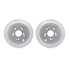 7002-59051 Drilled/Slotted Brake Rotors [Silver], 2001-2008 Acura/Honda, Position: Rear - image 1