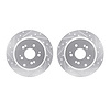 7002-59052 Drilled/Slotted Brake Rotors [Silver], 2007-2017 Acura/Honda, Position: Rear - image 1