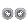 7002-59054 Drilled/Slotted Brake Rotors [Silver], Fits Select Acura/Honda, Position: Rear