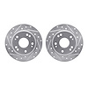 7002-59055 Drilled/Slotted Brake Rotors [Silver], 2003-2008 Acura/Honda, Position: Rear - image 1