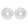 7002-59063 Drilled/Slotted Brake Rotors [Silver], 2016-2016 Acura/Honda, Position: Rear - image 1
