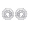 7002-59065 Drilled/Slotted Brake Rotors [Silver], 2005-2010 Acura/Honda, Position: Rear - image 1