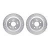 7002-59067 Drilled/Slotted Brake Rotors [Silver], Fits Select Acura/Honda, Position: Rear - image 1