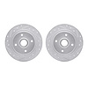 7002-59068 Drilled/Slotted Brake Rotors [Silver], 1984-1987 Acura/Honda, Position: Rear - image 1