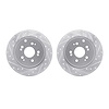 7002-59069 Drilled/Slotted Brake Rotors [Silver], 2006-2014 Acura/Honda, Position: Rear - image 1