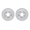 7002-63004 Drilled/Slotted Brake Rotors [Silver], 1984-1989 Mercedes-Benz, Position: Front - image 1