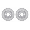 7002-63014 Drilled/Slotted Brake Rotors [Silver], 1990-1992 Mercedes-Benz, Position: Front - image 1