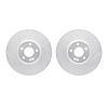 7002-63033 Drilled/Slotted Brake Rotors [Silver], Fits Select Mercedes-Benz, Position: Front
