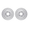 7002-63034 Drilled/Slotted Brake Rotors [Silver], Fits Select Mercedes-Benz, Position: Front