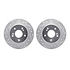 7002-63080 Drilled/Slotted Brake Rotors [Silver], 1987-2015 Multiple Makes/Models, Position: Rear - image 1