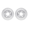 7002-63086 Drilled/Slotted Brake Rotors [Silver], 1984-1995 Mercedes-Benz, Position: Rear - image 1