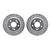 7002-63089 Drilled/Slotted Brake Rotors [Silver], 1990-1995 Mercedes-Benz, Position: Rear - image 1