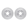 7002-63091 Drilled/Slotted Brake Rotors [Silver], 1992-1995 Mercedes-Benz, Position: Rear - image 1