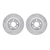 7002-63092 Drilled/Slotted Brake Rotors [Silver], 1992-1999 Mercedes-Benz, Position: Rear - image 1