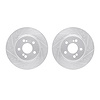 7002-63094 Drilled/Slotted Brake Rotors [Silver], 1993-2002 Mercedes-Benz, Position: Rear - image 1