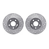 7002-63097 Drilled/Slotted Brake Rotors [Silver], 2008-2015 Mercedes-Benz, Position: Rear - image 1