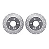 7002-63099 Drilled/Slotted Brake Rotors [Silver], 1994-1998 Mercedes-Benz, Position: Rear - image 1