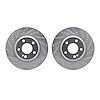 7002-63102 Drilled/Slotted Brake Rotors [Silver], Fits Select Mercedes-Benz, Position: Rear - image 1