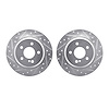 7002-63118 Drilled/Slotted Brake Rotors [Silver], 2003-2016 Mercedes-Benz, Position: Rear - image 1