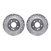 7002-63119 Drilled/Slotted Brake Rotors [Silver], 1998-2003 Mercedes-Benz, Position: Rear - image 1