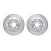 7002-63124 Drilled/Slotted Brake Rotors [Silver], 2012-2019 Mercedes-Benz, Position: Rear - image 1