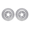 7002-63129 Drilled/Slotted Brake Rotors [Silver], Fits Select Mercedes-Benz, Position: Rear - image 1