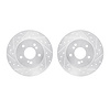 7002-63135 Drilled/Slotted Brake Rotors [Silver], 1996-1998 Mercedes-Benz, Position: Rear - image 1