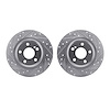 7002-63140 Drilled/Slotted Brake Rotors [Silver], 2012-2020 Mercedes-Benz, Position: Rear - image 1