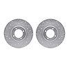 7002-64002 Drilled/Slotted Brake Rotors [Silver], 1962-1980 MG, Position: Front
