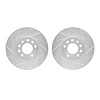 7002-65000 Drilled/Slotted Brake Rotors [Silver], 2003-2011 GM, Position: Front - image 1