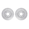 7002-65001 Drilled/Slotted Brake Rotors [Silver], 2003-2011 GM, Position: Front - image 1