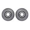 7002-65002 Drilled/Slotted Brake Rotors [Silver], 2003-2011 GM, Position: Front - image 1