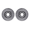 7002-65003 Drilled/Slotted Brake Rotors [Silver], 1999-2010 GM, Position: Front - image 1