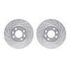 7002-65013 Drilled/Slotted Brake Rotors [Silver], 1988-1998 GM, Position: Front - image 1