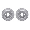 7002-65015 Drilled/Slotted Brake Rotors [Silver], Fits Select GM, Position: Rear - image 1