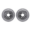 7002-65017 Drilled/Slotted Brake Rotors [Silver], 2003-2011 GM, Position: Rear - image 1