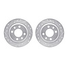 7002-65022 Drilled/Slotted Brake Rotors [Silver], 1986-1998 GM, Position: Rear - image 1