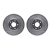 7002-67001 Drilled/Slotted Brake Rotors [Silver], Fits Select Infiniti/Nissan, Position: Front