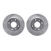 7002-67002 Drilled/Slotted Brake Rotors [Silver], 1989-2013 Multiple Makes/Models, Position: Front - image 1