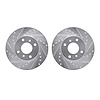 7002-67003 Drilled/Slotted Brake Rotors [Silver], 1993-2006 Infiniti/Nissan, Position: Front - image 1