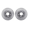 7002-67004 Drilled/Slotted Brake Rotors [Silver], 1989-1999 Infiniti/Nissan, Position: Front - image 1