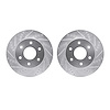 7002-67011 Drilled/Slotted Brake Rotors [Silver], 2004-2005 Infiniti/Nissan, Position: Front - image 1