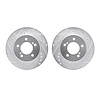 7002-67015 Drilled/Slotted Brake Rotors [Silver], 1993-2002 Multiple Makes/Models, Position: Front - image 1