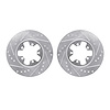 7002-67020 Drilled/Slotted Brake Rotors [Silver], 1984-1989 Infiniti/Nissan, Position: Front - image 1