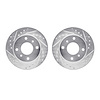 7002-67023 Drilled/Slotted Brake Rotors [Silver], 1989-1996 Infiniti/Nissan, Position: Front - image 1