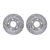 7002-67024 Drilled/Slotted Brake Rotors [Silver], 1994-1996 Infiniti/Nissan, Position: Front - image 1