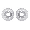 7002-67025 Drilled/Slotted Brake Rotors [Silver], 1996-1998 Infiniti/Nissan, Position: Front - image 1