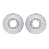 7002-67026 Drilled/Slotted Brake Rotors [Silver], 1970-1973 Infiniti/Nissan, Position: Front - image 1